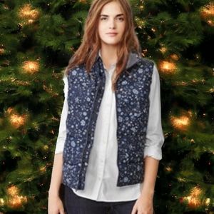 GAP Floral Puffer Vest - Blue